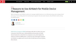 
                            10. 7 Reasons to Use AirWatch for Mobile Device Management | CIO