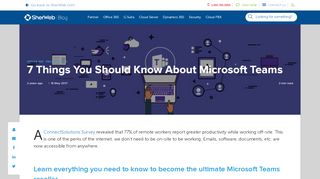
                            8. 7 Things You Should Know About Microsoft Teams - SherWeb