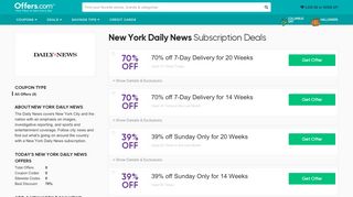 
                            7. 70% off New York Daily News Subscription Deal 2019
