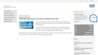 
                            2. 70,000 Springer books now online available at the TUM | TUM ...