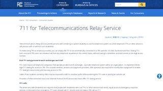
                            4. 711 for Telecommunications Relay Service | Federal ...