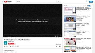 
                            9. 7/11 Product Overview FRED Module Issue - YouTube