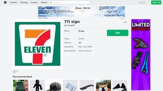 
                            6. 711 sign - Roblox