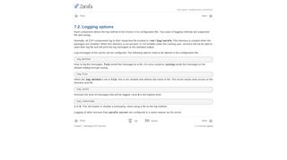 
                            5. 7.2. Logging options - Zarafa