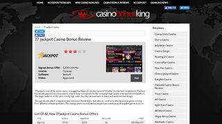
                            7. 77 Jackpot Casino : € 5 No Deposit Bonus Reviewed