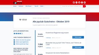 
                            8. 7,95€ joyclub Gutschein + 7,95€ Angebot - August …