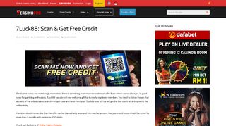 
                            7. 7Luck88: Scan & Get Free Credit - Casino Pub | Best Online ...