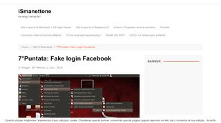 
                            4. 7?Puntata: Fake login Facebook - iSmanettone - Altervista