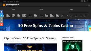 
                            6. 7Spins Casino 50 Free Spins On Signup on featured …