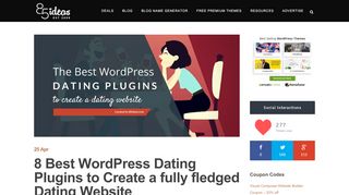 
                            5. 8 Best WordPress Dating Plugins for 2019 - 85ideas