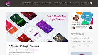 
                            6. 8 Mobile XD Login Screens - XDGuru.com