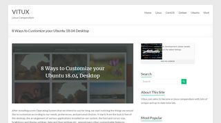 
                            7. 8 Ways to Customize your Ubuntu 18.04 Desktop - vitux.com