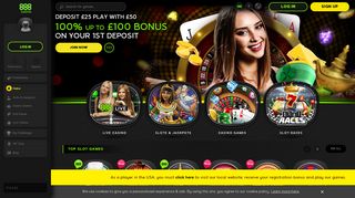 
                            4. 888 Casino: Online Casino | £88 No Deposit Bonus