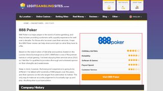 
                            4. 888 Poker - 2019 Review of 888.com - Legit Gambling Sites