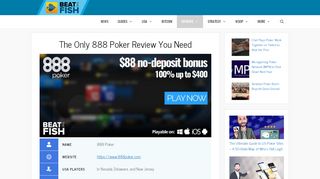 
                            2. 888 Poker Review for 2019 - Don't Ever Play Here Without This