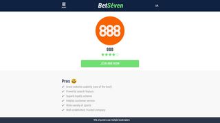 
                            1. 888 Promo Code & Sign Up Offer (2019) - BetSeven