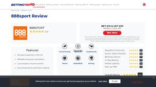 
                            9. 888sport Review 2019 - Bet £10 & Get £30