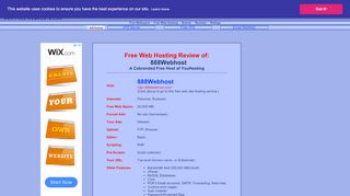 
                            6. 888Webhost reviews - free web hosting review: 888Webhost