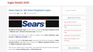 
                            10. 88Sears Employees Login | Sears Holding Login - weblogin.info