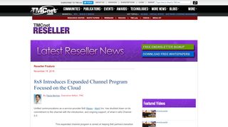 
                            6. 8x8 Introduces Expanded Channel Program Focused on the ...