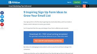 
                            8. 9 Inspiring Sign Up Form Ideas to Grow Your Email List ...