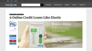 
                            8. 9 Online Credit Loans Like Elastic - FreeSitesLike