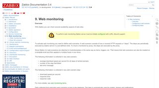 
                            8. 9. Web monitoring [Zabbix Documentation 3.4]