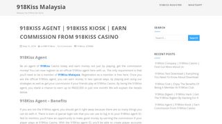 
                            5. 918Kiss Agent | 918Kiss Kiosk | Earn Commission From ...