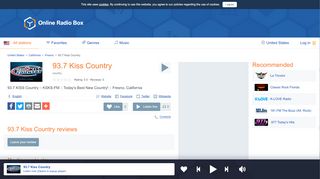 
                            6. 93.7 Kiss Country Listen Live - Fresno, United States ...