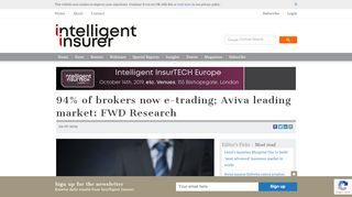 
                            9. 94% of brokers now e-trading; Aviva leading market: FWD Research