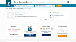 
                            5. 99 Dollar Social, LLC | Better Business Bureau® Profile