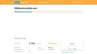 
                            5. 99bitcoins.wistia.com: 99bitcoins - Login - Easy Counter