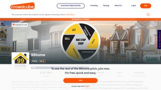 
                            8. 99home is raising £295,000 investment on Crowdcube. Capital At Risk.