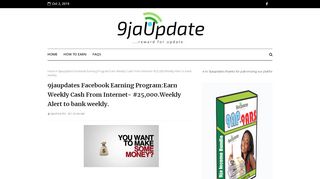 
                            6. 9jaupdates Facebook Earning Program:Earn Weekly Cash From Internet