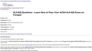
                            8. 9L0-626 Questions - Learn How to Pass Your ACSA 9L0-626 Exam ...