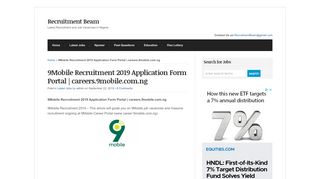 
                            9. 9Mobile Recruitment 2019 Application Form Portal | careers ...
