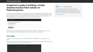 
                            9. A beginner's guide to building a simple database-backed ...