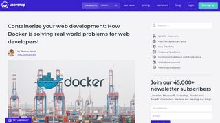 
                            4. A Beginner's Guide To Docker For Web Developers! - Usersnap