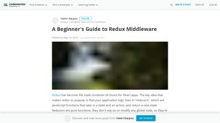 
                            6. A Beginner's Guide to Redux Middleware | Codementor