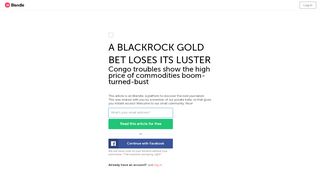 
                            6. A BLACKROCK GOLD BET LOSES ITS LUSTER - The Wall Street ...