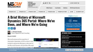 
                            7. A Brief History of Microsoft Dynamics 365 Portal: Where We've ...