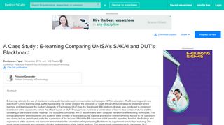 
                            9. A Case Study : E-learning Comparing UNISA's SAKAI and DUT's ...