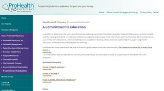 
                            9. A Commitment to Education - ProHealth Physicians