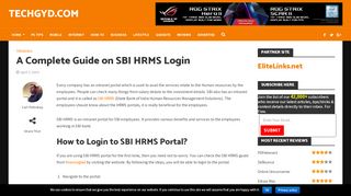 
                            9. A Complete Guide on SBI HRMS Login - techgyd.com