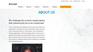 
                            3. A Cyber Security Company | About Us | Cynet