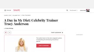 
                            6. A Day in My Diet: Celebrity Trainer Tracy Anderson | Shape