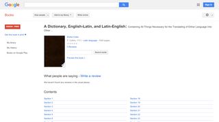 
                            9. A Dictionary, English-Latin, and Latin-English: Containing All ...