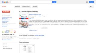 
                            9. A Dictionary of Nursing