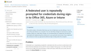 
                            2. A federated user is repeatedly prompted for credentials during sign-in ...