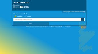 
                            1. A-G course lists - University of California AG Course List